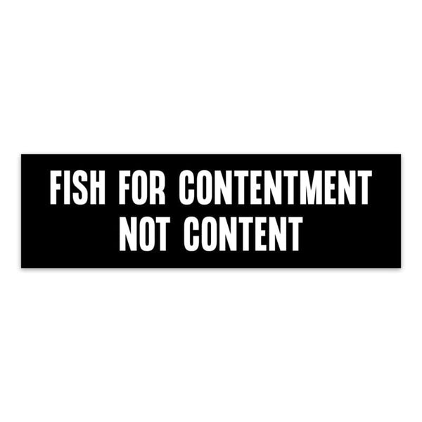 Fly Fish For Contentment - Fly Fishing Sticker