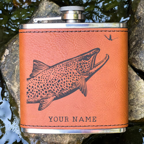 Brown Trout Flask - Customizable