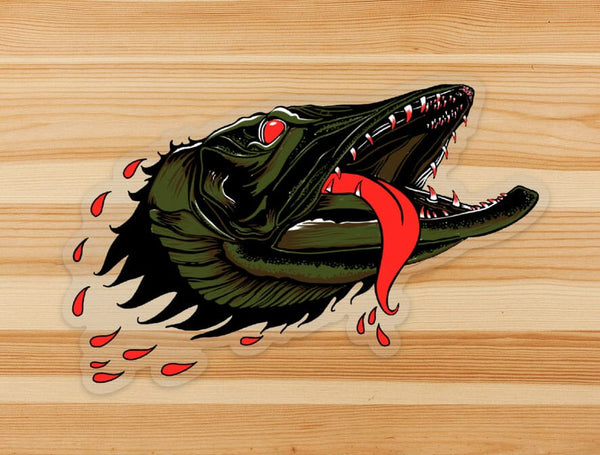 Badgers Water Wolf - Musky - Clear Sticker