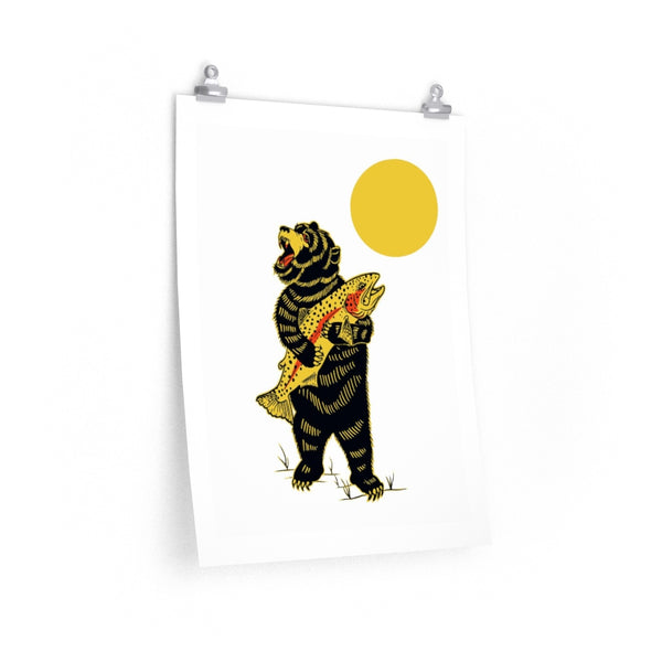 The Proud Bear - Trout Art Print