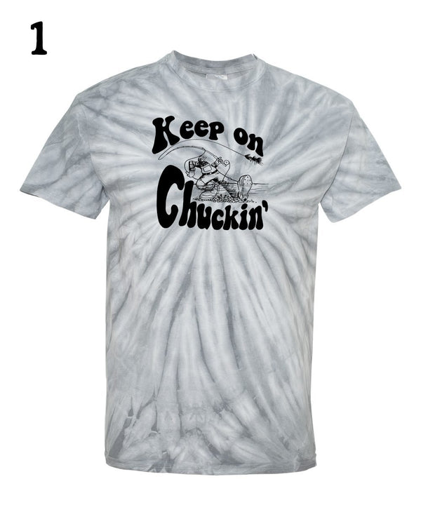 Tie Dye - Keep On Chuckin'  - Fly Fishing Tee