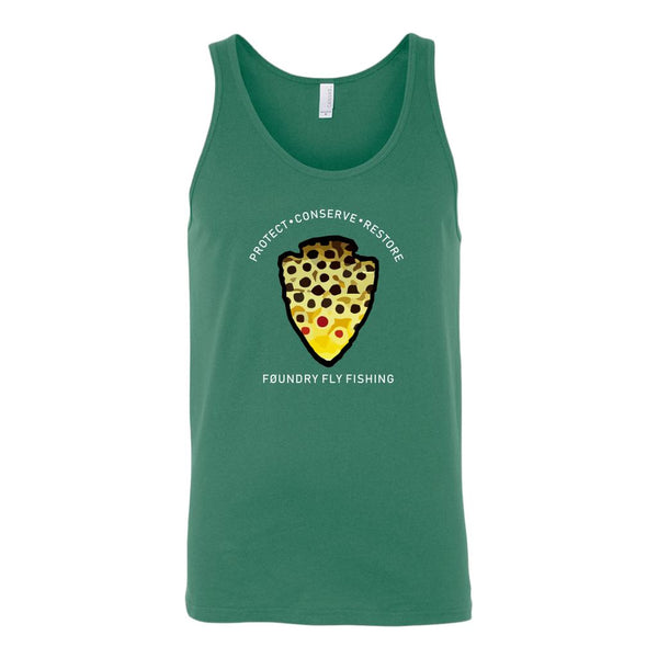 The Parks - Brown Trout - Fly Fishing Tank Top - Quietforest 
