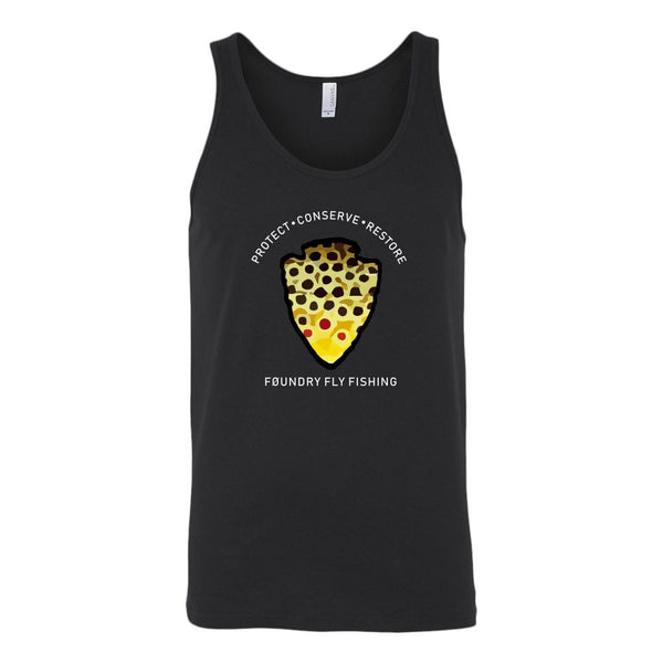 The Parks - Brown Trout - Fly Fishing Tank Top - Quietforest 