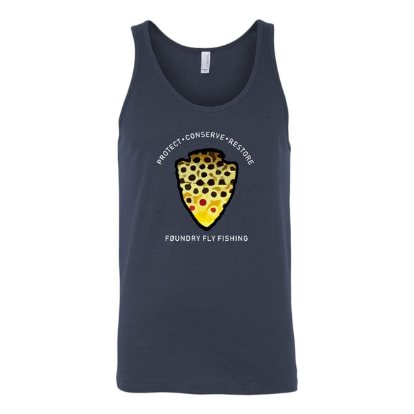 The Parks - Brown Trout - Fly Fishing Tank Top - Quietforest 