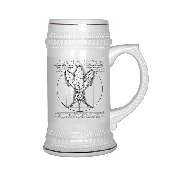 Vitruvian Trout - Beer Stein - Quietforest 