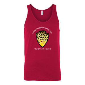 The Parks - Brown Trout - Fly Fishing Tank Top - Quietforest 