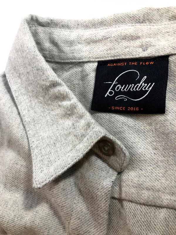 Against The Flow - Stone -  Button Up Flannel - Quietforest 