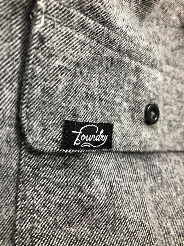 Against The Flow - Charcoal -  Button Up Flannel - Quietforest 