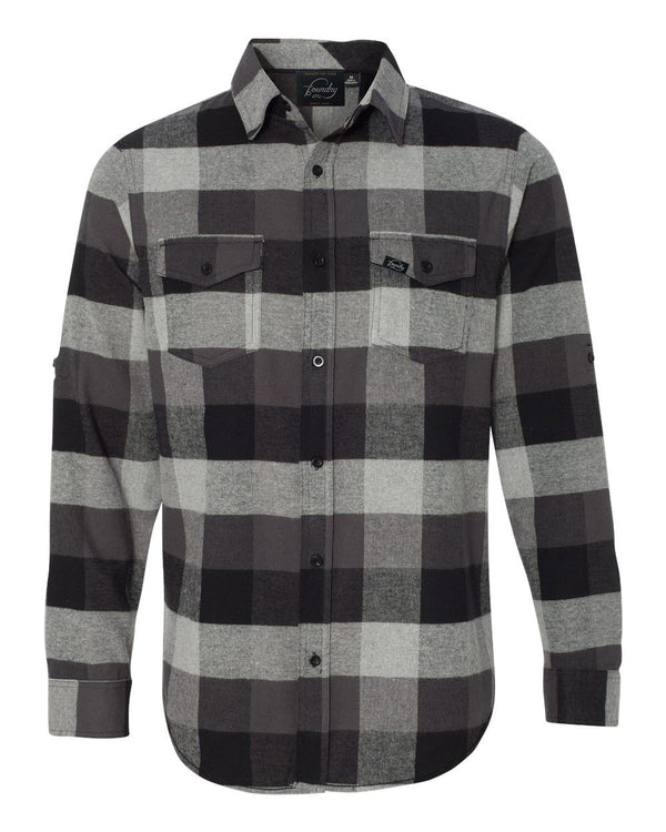 Against The Flow - Black Plaid -  Button Up Flannel - Quietforest 