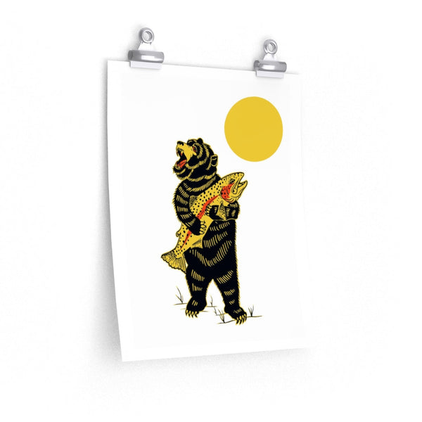 The Proud Bear - Trout Art Print