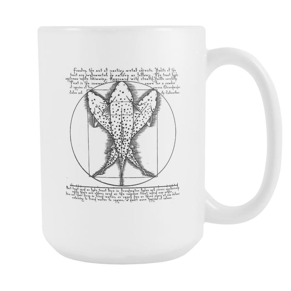 Vitruvian Trout - Coffee Mug - Quietforest 