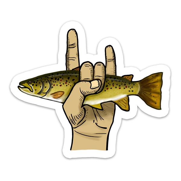 Rock Trout - Brown Trout Sticker - Quietforest 