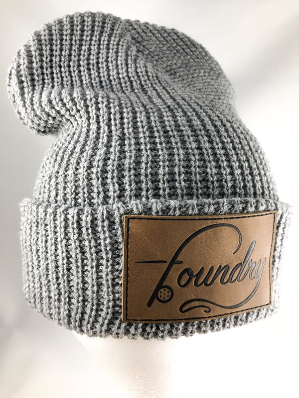 OG Logo - Leather Patch Beanie - Quietforest 