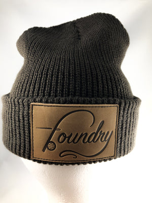 OG Logo - Leather Patch Beanie - Quietforest 