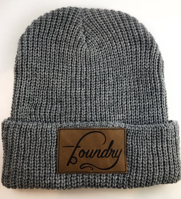 OG Logo - Leather Patch Beanie - Quietforest 