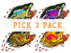 Badgers Water Wolf - Pick 3 Pack - Clear Stickers - Quietforest 