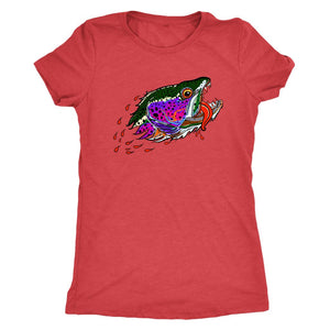 Badgers Water Wolf - Rainbow Trout - Womens Fly Fishing Shirt - Quietforest 