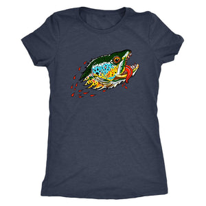 Badgers Water Wolf - Brown Trout - Womens Fly Fishing Tee - Quietforest 