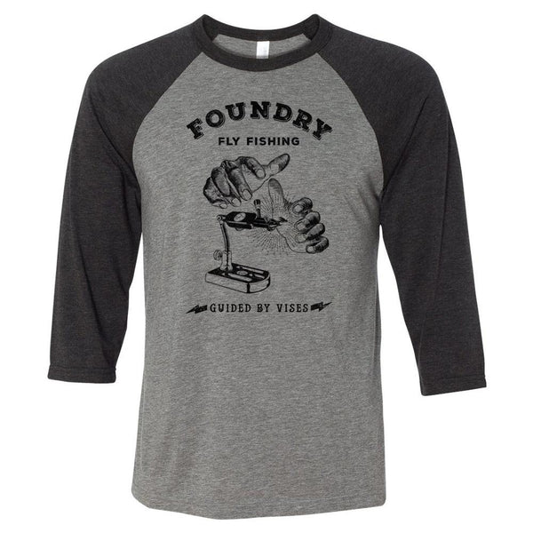 Guided By Vises - Screen Printed 3/4 Sleeve Raglan - Quietforest 