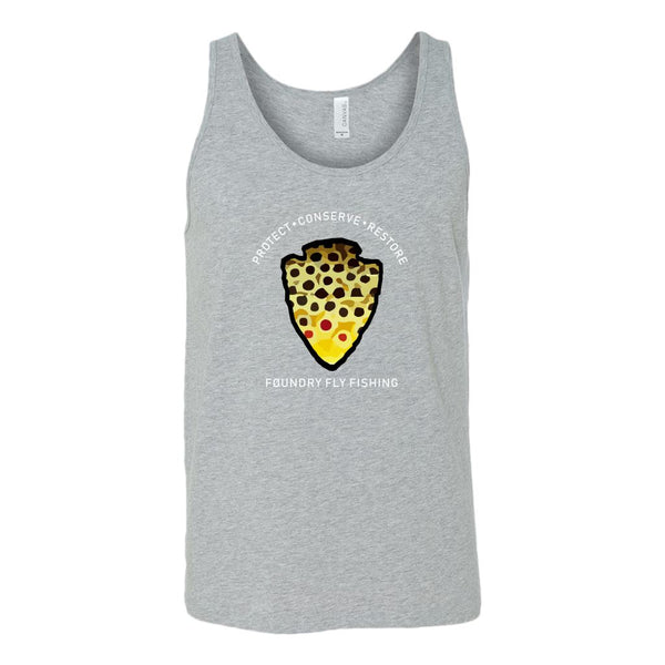 The Parks - Brown Trout - Fly Fishing Tank Top - Quietforest 
