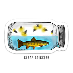 Lightning In A Bottle - Brown Trout Sticker - Quietforest 