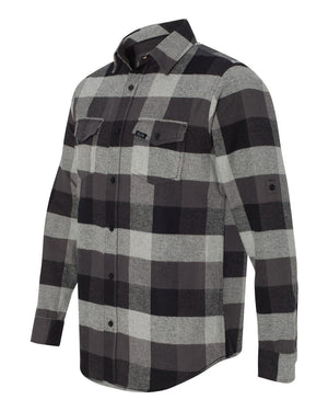 Against The Flow - Black Plaid -  Button Up Flannel - Quietforest 