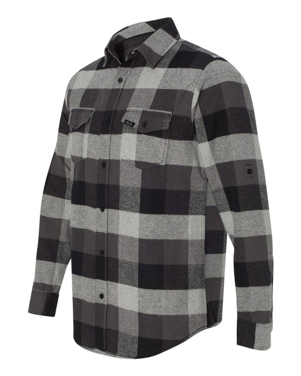 Against The Flow - Black Plaid -  Button Up Flannel - Quietforest 
